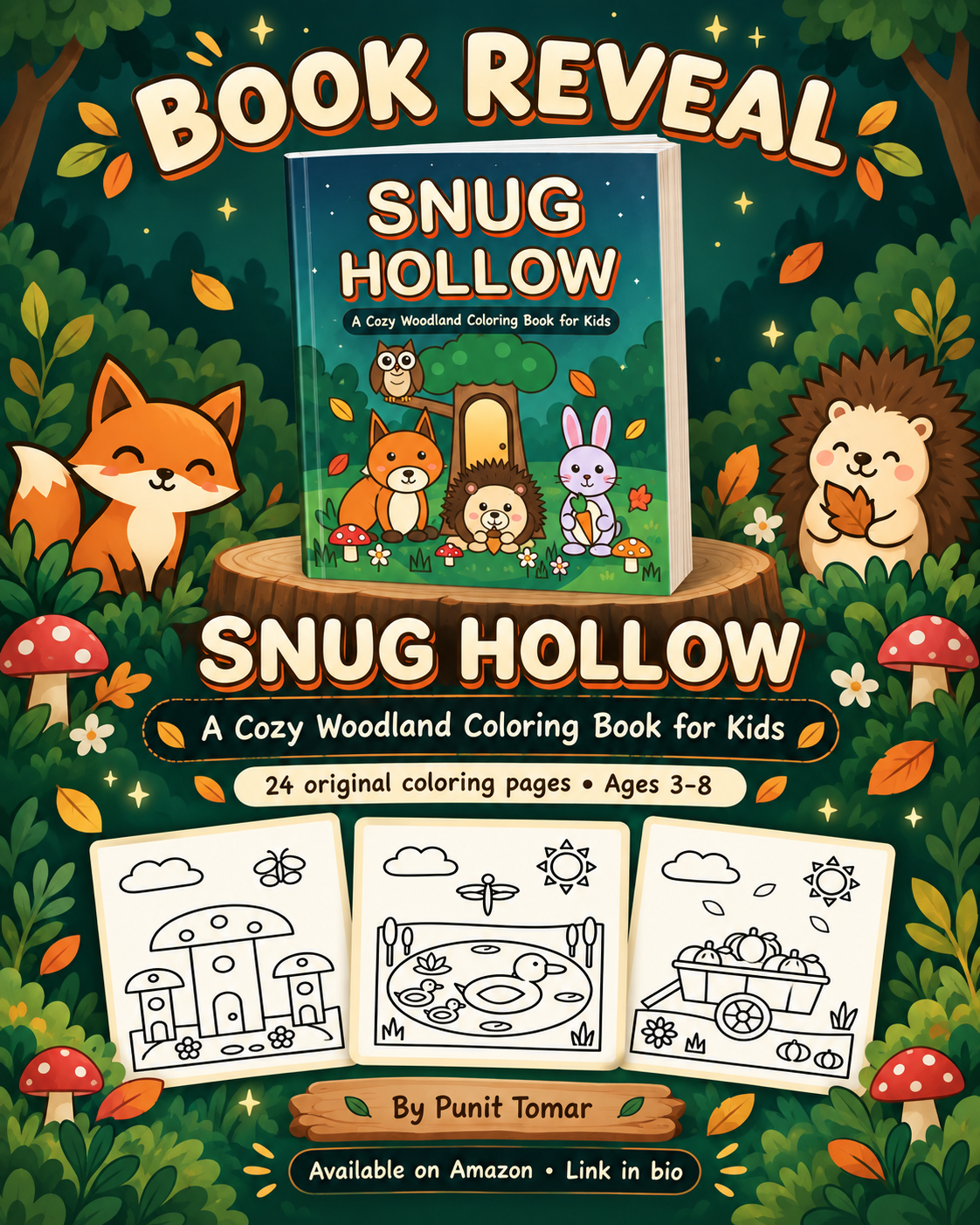 Snug Hollow: A Cozy Woodland Coloring Book for Kids